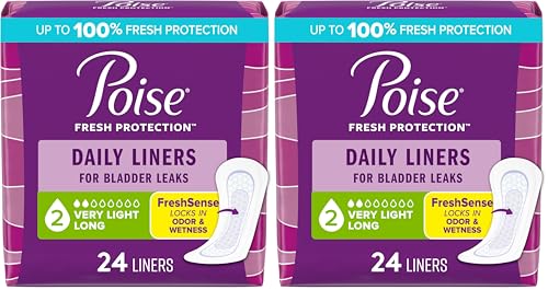 Poise Very LGT LNG Pntlnr Size...ng Pantiliner 24ct (Pack of 2