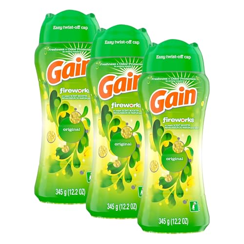 Gain Fireworks In-Wash Scent Booster Beads, Original, 12.2 oz (Pack of 3) : Everything Else