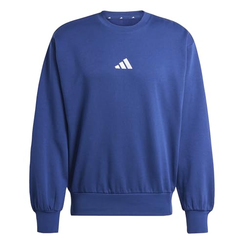 🔥 STARKER PREIS (-61%) adidas Herren Essentials Feelcozy Fleece Sweatshirt, Dark Blue/White, M