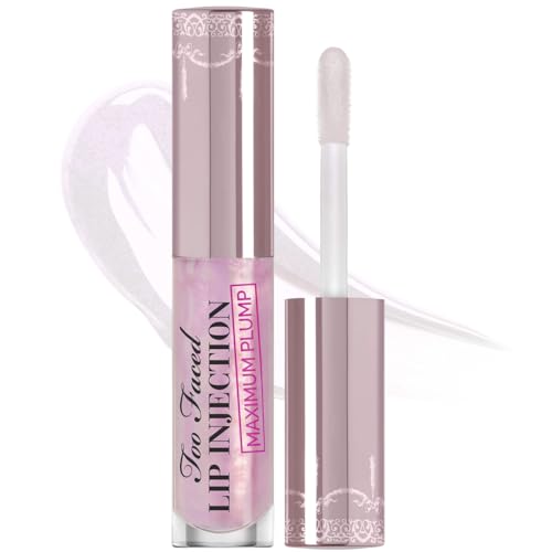Too Faced Lip Injection Maximum Plump Extra Strength Lip Plumper Gloss | Hydrating, Volumizing, + Plumping, Travel Size, 0.10 Fl Oz, Original