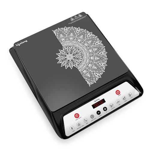 Lifelong 1800 Watt Induction Stove With Surge Protection, Electric Induction, 7 Preset Indian Menu Options, Auto Shut Off&Temperature Control with Vol