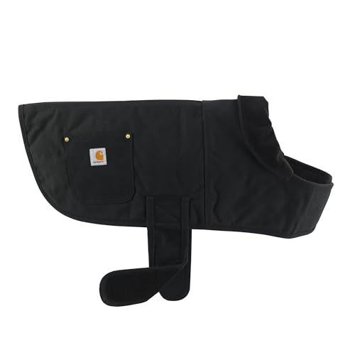 Carhartt Firm Duck Insulated Dog Chore Coat, Durable Weather Resistant Jacket for Cold and Windy Conditions, PFAS Free (Black), Large