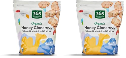 365 by Whole Foods Market, Cookie Animal Whole Grain Honey Cinnamon Organic, 11 Ounce (Pack of 2)