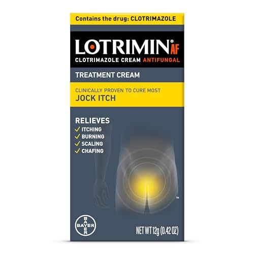 Lotrimin AF Jock Itch, Jock Itch, and Athlete's Foot Cream, 0.42 Ounce (Pack of 1) (Packaging May Vary)