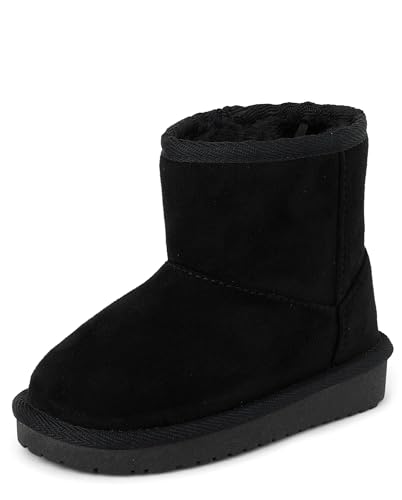 The Children's Place,Baby Girls and Toddler Classic Ankle Boots, Faux Fur Lined,Toddler,10
