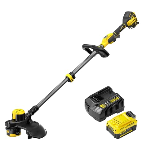 STANLEY FATMAX V20 | 18V 33cm Brushless String Trimmer Kit 4.0Ah - Large 33cm cutting...