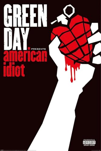 BUY ART FOR LESS Officially Licensed Green Day - American Idiot - Album Cover 24 x 36 Inch Art Poster - Decorative Print - Poster Paper - Ready to Frame