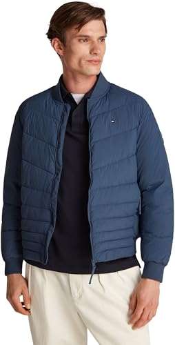 (-67%) Tommy Hilfiger Herren Bomberjacke Mix Quilt Wattiert, Blau (Aegean Sea), XXL