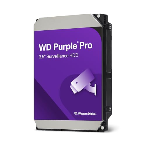 Western Digital 8TB WD Purple Pro Surveillance Internal Hard Drive HDD - SATA 6 Gb/s, 256 MB Cache, 3.5" - WD8002PURP