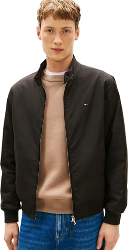 ⚡ BLITZDEAL (-57%) Tommy Hilfiger Herren Windbreaker Jacke Harrington Wasserabweisend, Schwarz (Black), XXL