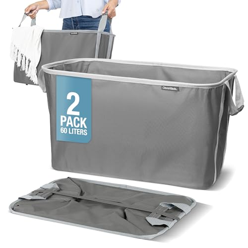 CleverMade Collapsible Laundry Basket Hamper – product image