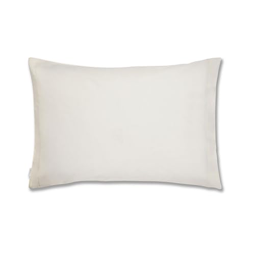 White Plain Dyed Cotton Percale Cream 200TC Housewife Pillowcases 50 x 80 cm (2)