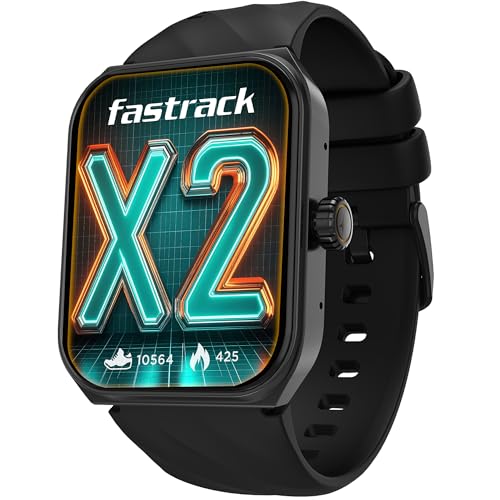 Fastrack New Limitless X2 Smart Watch, 1.91" UltraVU with Rotating Crown, 60 Hz Refresh Rate, Advanced Chipset, SingleSync BT Calling, 100+ Sports Mod