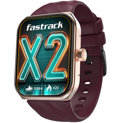 Fastrack New Limitless X2 Smartwatch|1.91" Ultravu with Rotating Crown|60 Hz Refresh Rate|Advanced Chipset|Singlesync Bt Calling|Nitrofast Charge|100+
