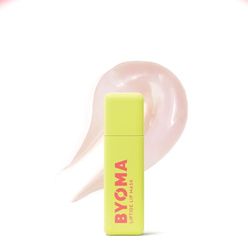 BYOMA Liptide Lip Mask - Lightweight, Overnight Mask - Peptide Lip Treatment with Peptides, Babassu Oil & AHA - Hydrating, Exfoliating Balm - 0.16 oz