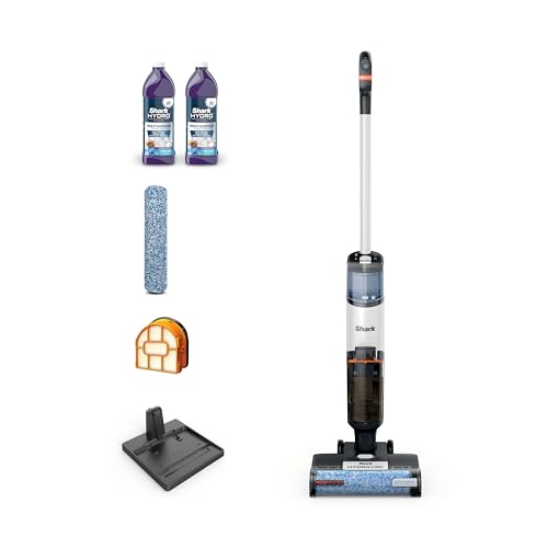 Shark | Wet Dry Vacuum Cleaner | Vacuum and Mop Combo | HydroVac MessMaster | 3-in-1 Self-Cleaning + Powerful Suction | 2 Brushrolls & 2 Solutions Included | Hardwood Floor & Area Rug Cleaner | AW261