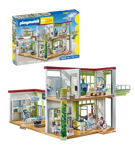 (-45%) PLAYMOBIL | My Life | Modernes Krankenhaus | Mit Vier Figuren, medizinischen Geräten und Accessoires | Zu über 80 % aus recycelten und biobasierten Materialien | Für Kinder ab 4 Jahren | 71615