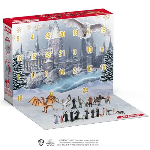 Schleich Harry Potter Advent Calendar - 24 PC Harry Potter Mini Figurine Set - Wizarding World Collectible Figures for Kids and Adults - Holiday Countdown Calendar - Ages 6+ | 99175