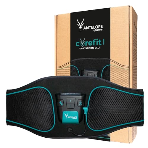 (-35%) Antelope by Beurer Corefit I EMS-Trainingsgürtel, Stimulation der Bauchmuskulatur, Unterstützung Muskelaufbau, 9 Trainingsprogramme, 4 Elektroden, für Männer und Frauen