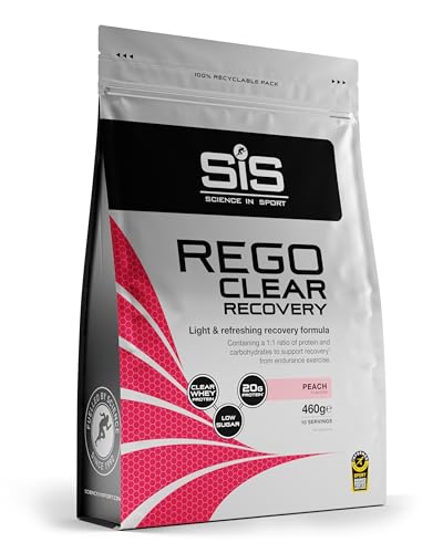 Science in Sport Rego Clear Recovery | Clear Whey Protein Shake for Muscle Recovery | 20g Protein per Serving, Peach Flavour, 460g