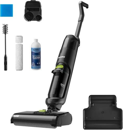 🔥 SELTEN SO GÜNSTIG (-65%) EUREKA NEW400 Nass-Trockensauger Kabelloser,Smart Nass-Trocken-Staubsauge mit Dual-Tank-Design,Selbstreinigung Bodenreiniger,Leicht Wischsauger Kabellos für Hartböden, Tierhaare, Essensreste