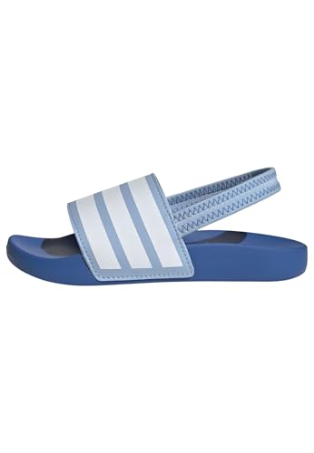 adidas Unisex-Kids Adilette Estrap Sportswear, Clear Sky/White/Bright Royal, 1