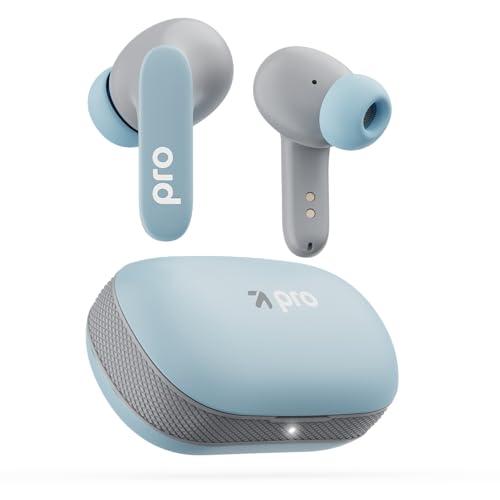 GOBOULT Z20 Pro Made in India Ear Buds Wireless 60H Playtime, 4 Mics Calling, 45ms Low Latency Gaming, 13mm Bass Driver Earbuds Buds TWS Bluetooth Wir