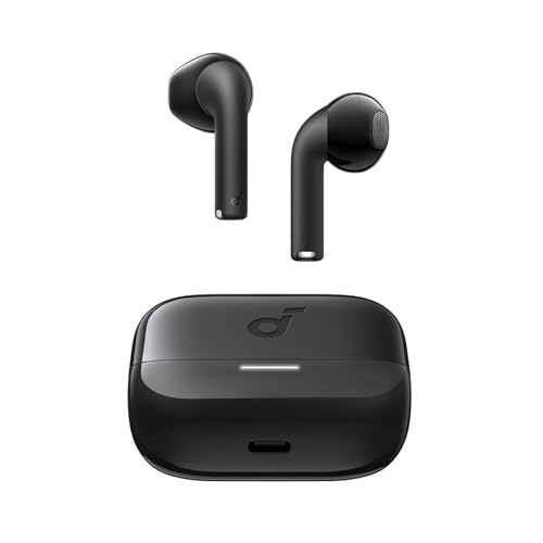 (-42%) soundcore K20i von Anker, Semi-In-Ear Earbuds, Bluetooth Wireless, 36h Spielzeit, Schnell-Laden, klarer Sound, komfortable Passform, ENC 2-Mikrofone, anpassbarer EQ, IPX5, Bluetooth 5.3 (Schwarz)