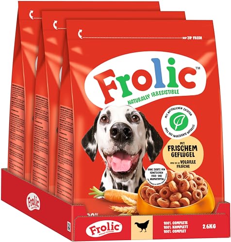 🔥 STARKER PREIS 7,95€ Coupon! Frolic Hunde Trockenfutter mit frischem Geflügel 3x2,6kg