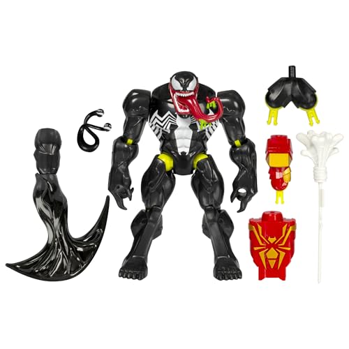 Spider-Man MixMashers Marvel Venom Custom Mix-and-Match Deluxe Action Figure & Accessories, 5-Inch-Scale (12 cm) Super Hero Toys for Kids Ages 4+