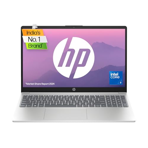 HP Laptop 15, Intel® Core™ 3 100U,15.6-inch(39.6 cm),FHD,Anti-Glare,8GB DDR4,512GB SSD,Dual Speakers,Windows 11,Natural Silver,1.65 kg,s15-fd1095TU