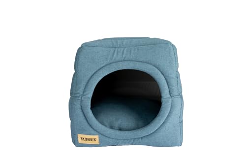 Cama Iglu para Cães e Gatos Luppet, 2 em 1, Índigo, Tamanho G