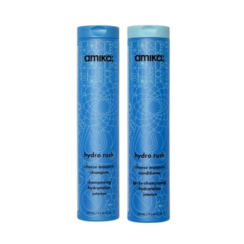 Amika hydro rush intense moisture shampoo 275ml and conditioner 275ml bundle