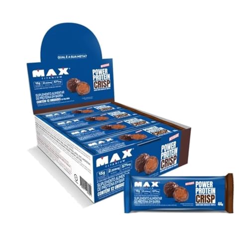 Power ​Protein Crisp Bar Display ​(12 unid. 44g), Dark Chocolate Truffle