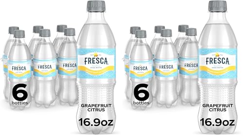 Fresca Grapefruit Citrus Sparkling Soda Water Bottles, 16.9 fl oz, 12 Pack