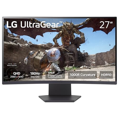 LG 27GS60QC-B ULTRAGEAR 27-INCH CURVED GAMING MONITOR