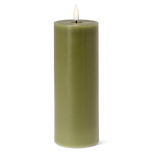 Abbott Collection Wax LED Flameless Pillar Candle - Green