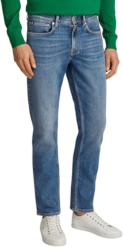 (-30%) Tommy Hilfiger Herren Jeans Hose Denton Straight Leg mit Stretch, Blau (Light Blue), 31W/30L