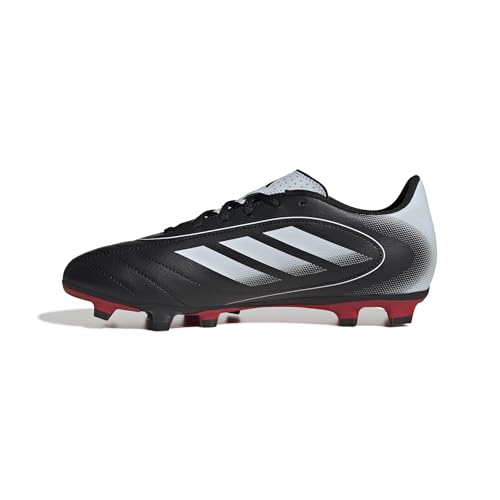 adidas Unisex-Adult Goletto IX Firm Ground/Multi Ground Soccer, Black/White/Better Scarlet, 9