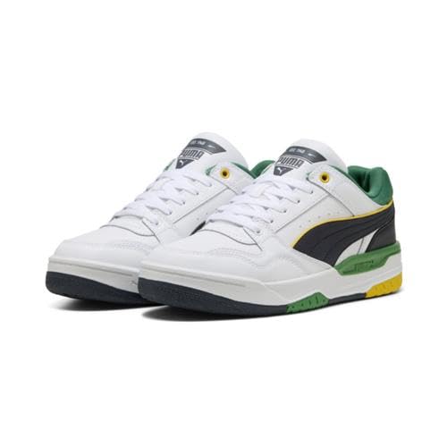 🔥 STARKER PREIS (-64%) Puma Rebound Retro, Unisex Sneaker, Puma White-Archive Green-NEW Navy,