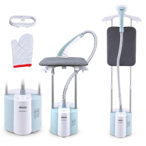 Inalsa Standing Iron Garment Steamer-2000 W|Variable Control Knob |1.7 L Detachable Water Tank|Adjustable Iron Board|Vertical & Horizontal Steaming up