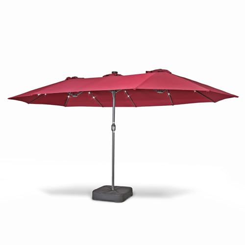 Home Zone Living 5x9 Ft Double Head Patio Umbrella Most Comprehensive An ultra-wide size and
