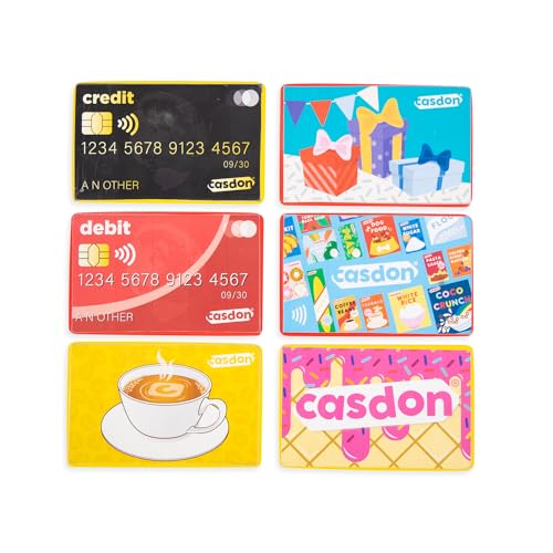 Casdon Pretend Play Cards Set | Realistic Credit & Gift Cards for Imaginative Play | For Children 3+ | Teaches Financial Concepts!