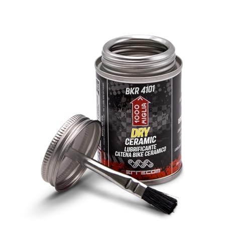 Errecom 1000 Miglia BKR 4101 CERAMIC DRY Lube Bike Chain for Dry and Dusty Weather Conditions - 120 ml, fluorescent and scented formula, All-In-One Can, Brush included