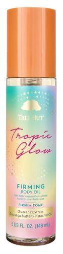 Tree Hut Tropic Glow Firming Body Oil, Hydrating Oil for Soft, Glowing Skin, with Cupuaçu Butter, Guarana, Pistachio Oil, 5 fl oz