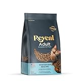 Reveal Natural Adult Dry Cat Food, High Protein, Grain Free with Added Vitamins & Minerals, Complete & Balanced Nutrition for Cats, Whitefish Recipe (3 Pound Bag)