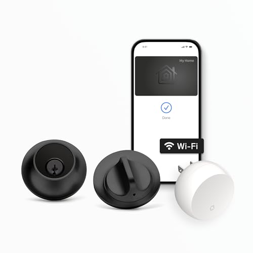 Level Smart Lock+ WiFi Deadbolt - World's Smallest Smart Lock - Apple Home Key & Voice Control - Matte Black