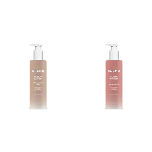 Cremo Women's Body Wash Bundle with White Jasmine Amber 16 Fl Oz and Wild Iris Musk 16 Fl Oz