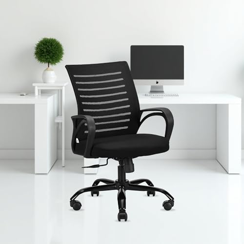 IAFA FURNITURE® Diego Mid-Back Mesh Office Chair | 3 Year Warranty | Ergonomic Study | Computer Chair with Revolving Base | Tilting & Height Adjustabl