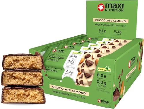 MaxiNutrition Classic protein Bar Chocolate Almond vegan 35g, 123 kcal, 8.5g Protein, 16 x 35g bars